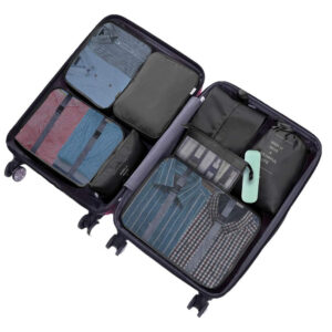 Magán: Bőröndrendszerező szett 8 darabos, fekete