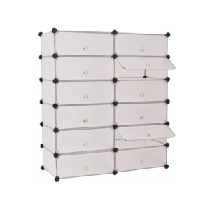 Magán: Műanyag elemes cipőtároló szekrény, 2 színben-fehér