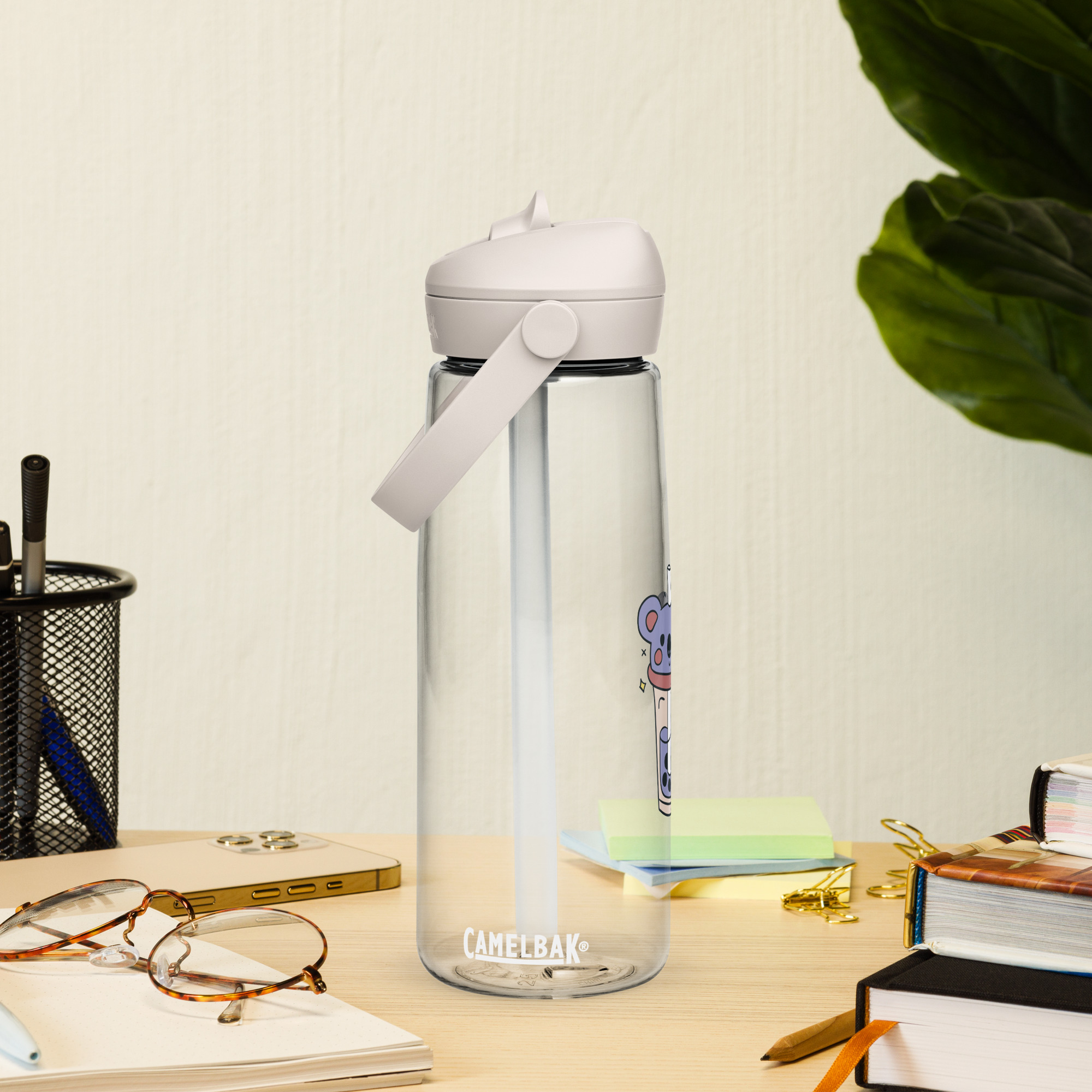 Magán: Flip straw water bottle