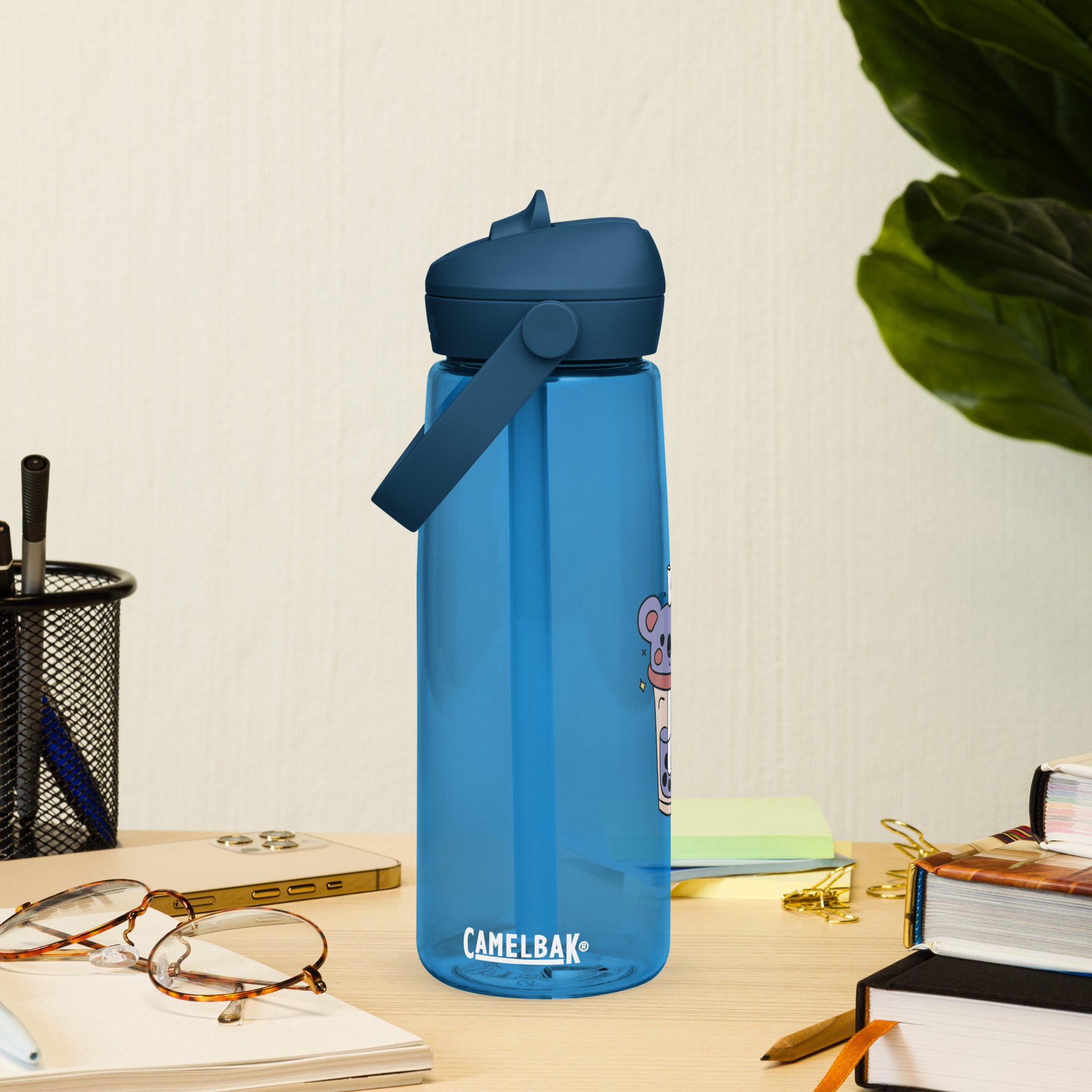 Magán: Flip straw water bottle