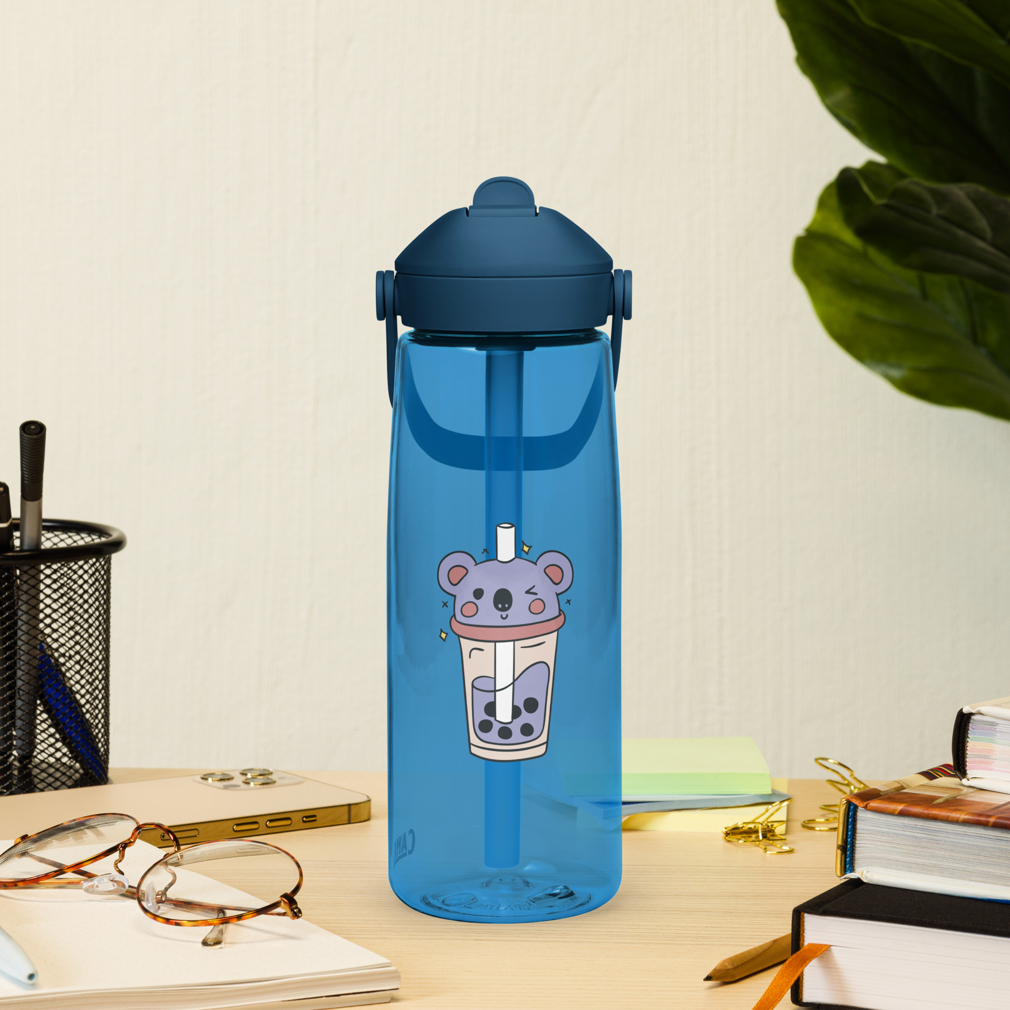 Magán: Flip straw water bottle