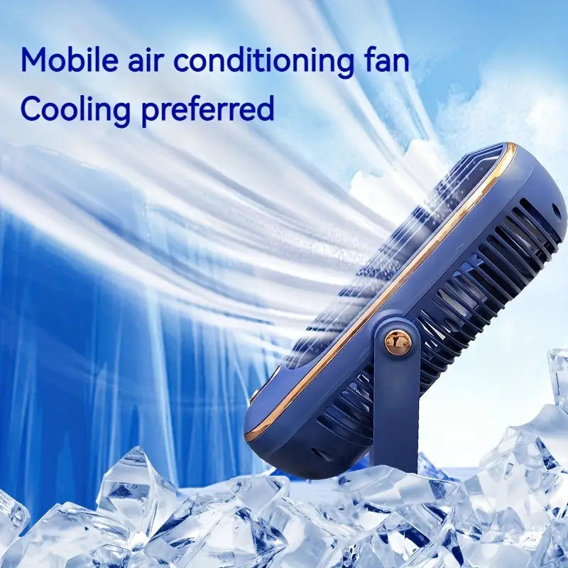Magán: Large Battery Dual Motor Portable Fan – Blue