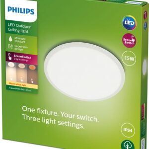 Magán: Philips LED Philips superslim ceiling ssw 15w 27k white ip54