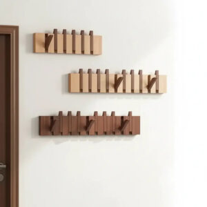 Magán: Piano key wall hook rack Piano Key Foldable Wooden Wall Hook Rack