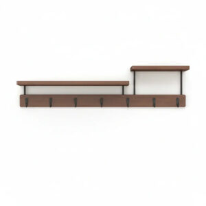 Magán: Solid Wood Wall Hook Rack – Multifunctional Entryway Coat & Key Holder