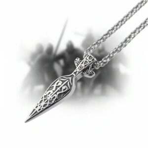 Magán: Viking sword pendant necklace for Men Norse Warrior Gift Set