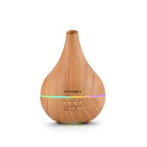 Magán: Difusor de aromaterapia Techancy, LD3914, com função humidificadora, acabamento em madeira