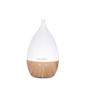 Magán: Difusor de aromaterapia Techancy, LD3913, com função de humidificação, branco + grão de madeira