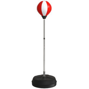 Magán: Sac de Frappe sur Pied Punching ball sur pied réglable en hauteur 126-144 cm avec gants, pompe et base de lestage