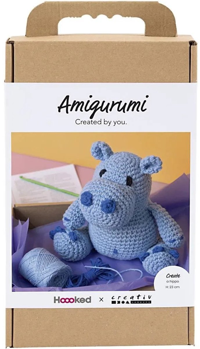 Magán: Creativ company https: www.cchobby.nl hobbyset-amigurumi-hippopotamus-blue-lightblue-1-box