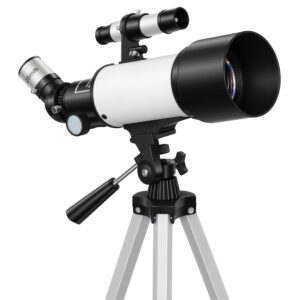 Magán: Télescope astronomique adultes et débutants 70 mm, télescope réfracteur 40X/16X trépied réglable, 80 x 80 x 135 cm blanc