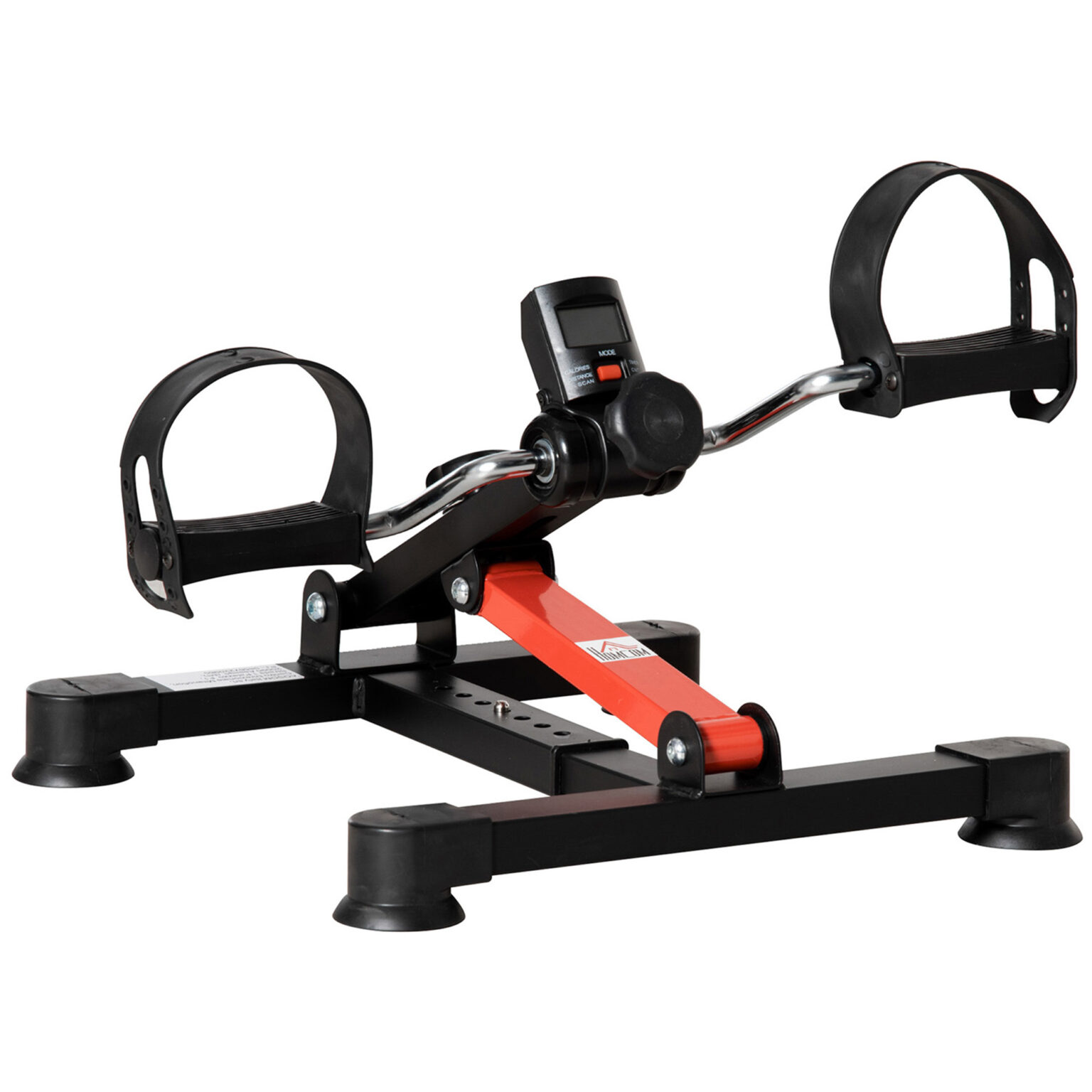 Magán: Pédalier d’appartement mini vélo d’appartement résistance ajustable écran LCD 33-43 x 40 x 24,5-34,5 cm en acier noir