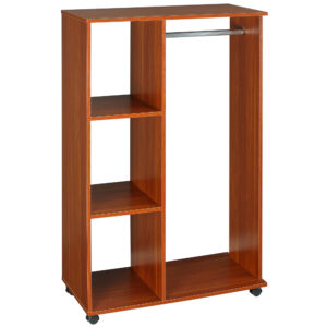 Magán: Armoire penderie Armoire de Rangement Mobile Panneaux de Particules Coloris Noyer