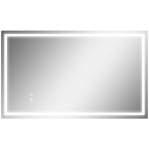 Magán: Miroir salle de bain éclairage LED miroir lumineux salle de bain mural interrupteur tactile lumière 3 couleurs 100 x 60 cm