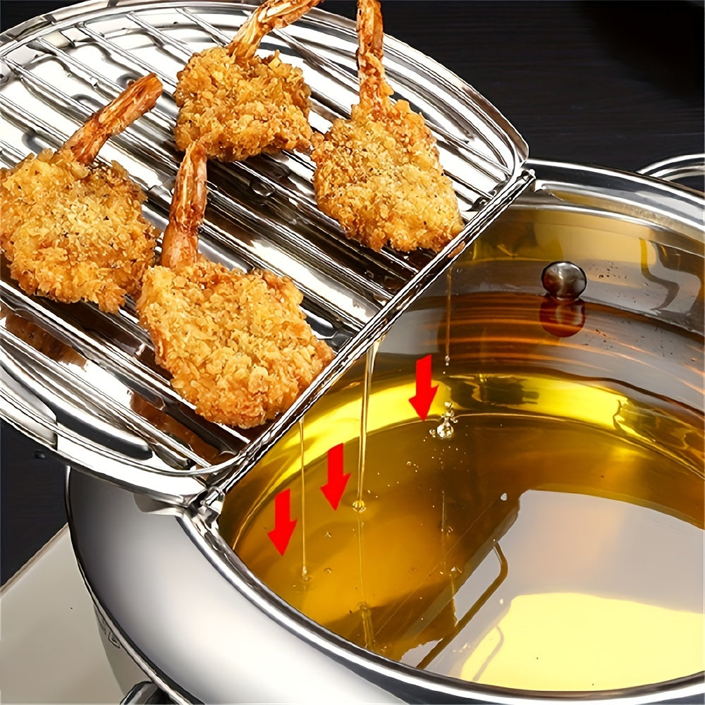 Magán: Tempura Stainless Steel Fryer Pot with Thermometer