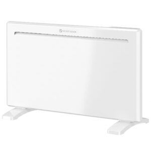 Magán: Radiateur Électrique 1500 W Connecté WiFi Sur Pied ou Mural, Commandes Vocales, 4 Modes, Écran LED, 70×21,5×43,5cm Blanc
