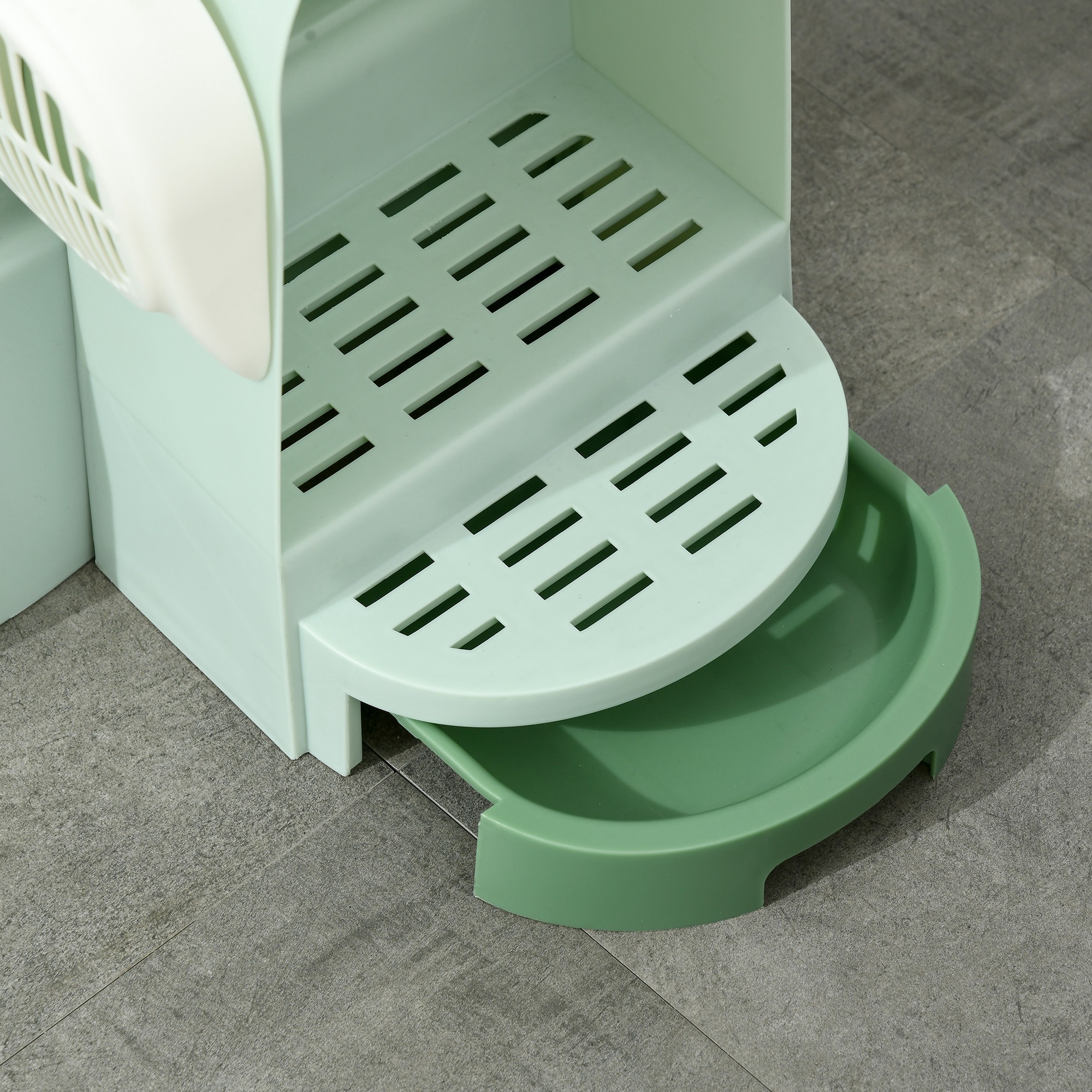 Magán: Maison de toilette, bac à litière fermé pour chat Compartiment Inférieur Amovible pour un Nettoyage Facile Pelle inclus