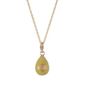 Magán: Yellow Egg Star of David Pendant Gold Necklace