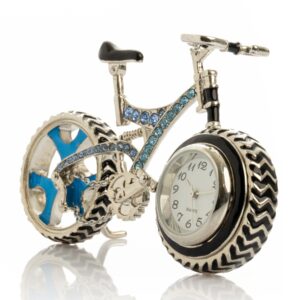 Magán: Bicycle Clock with Blue Crystals