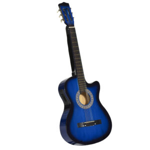 Magán: Pack guitare électrique kit guitare électrique avec sac, sangle, corde, médiators, câble, 96,5×35,8×8,5cm, bleu et noir