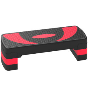 Magán: Stepper fitness aérobic hauteur réglable surface antidérapante 80 x 31 x 20 cm noir rouge
