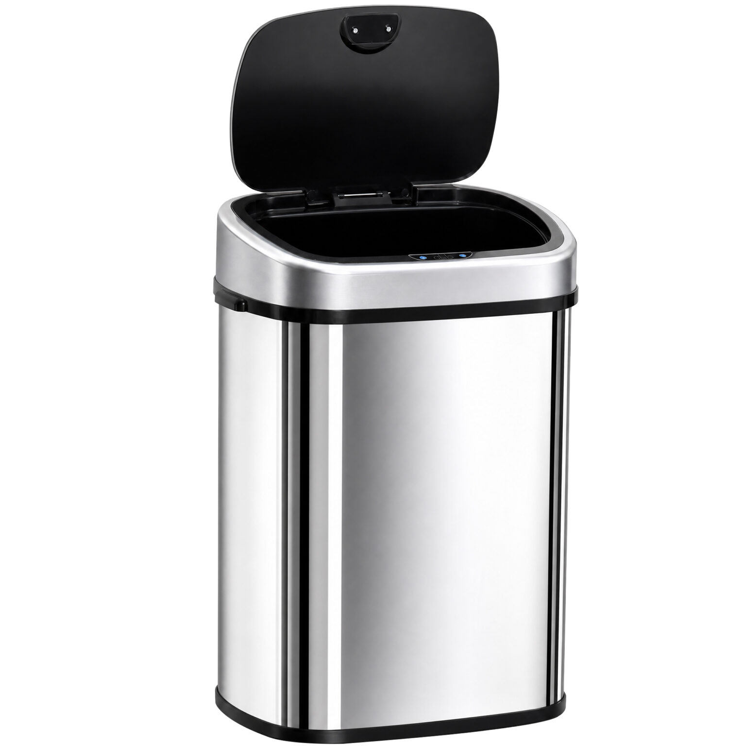 Magán: Poubelle de Cuisine Automatique 58L en Acier Inoxydable, Mouvement Sans Contact ou Ouverture Manuelle, Argent