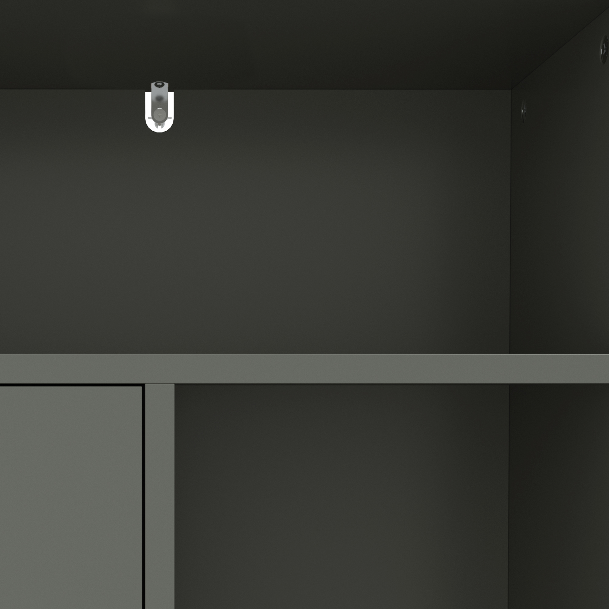 Magán: Meuble de salle de bain, meuble de rangement étroit avec 2 tiroirs, compartiments ouverts, 50x25x100cm, vert clair